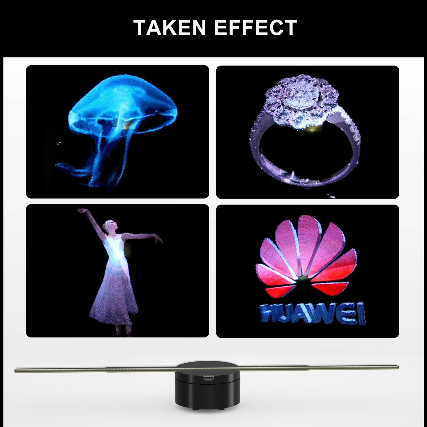 42cm 3D Fan Advertising Projector Wifi Led Sign Holographic Lamp Player Remote Advertise Display Hologram Projector Logo Light