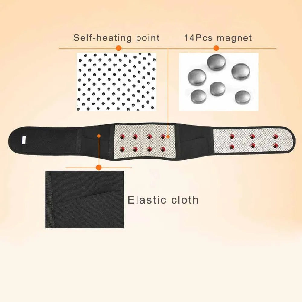Marblesea Adjustable lower back Nano-tech Tourmaline Magnetic, Lumbar Brace  belt with steel bar, Self Heating Lower Back Belt, Waist Support for Back  Pain, for Women and men. 